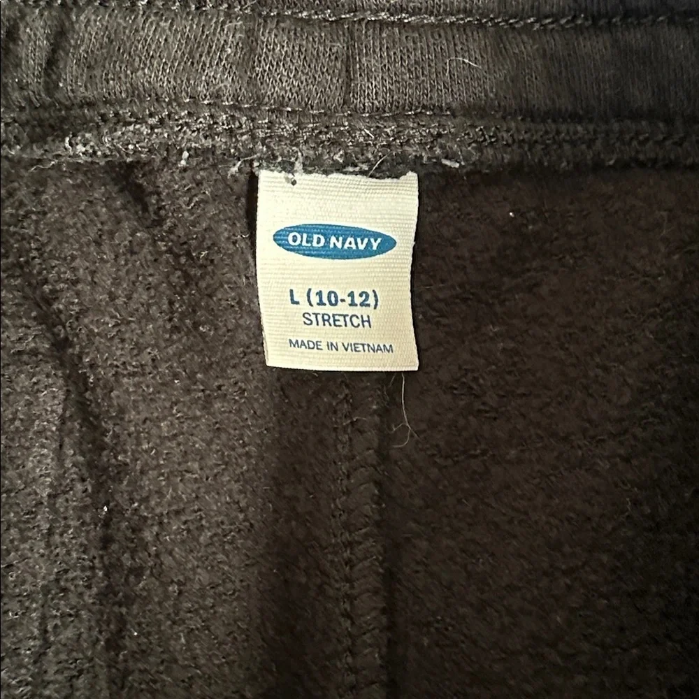 Old Navy Boy’s Black Athletic Sweatpant Fabric Shorts, Lg (10/12)